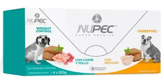 Nupec Digestive y Weight Control paquete de 4 latas de 100g cada una