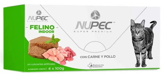 Nupec Felino Indoor Paquete de 4 latas de 100g cada una